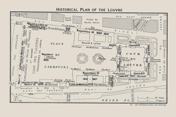 Dark Academia: Louvre Museum Floorplan by Bibliotography