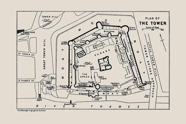 Bibliotography: Tower Of London Floorplan by Bibliotography