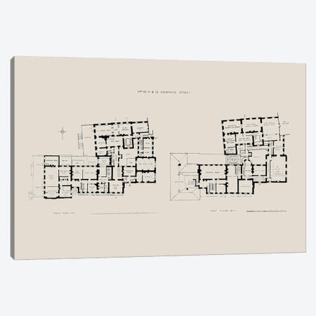 10 Downing Street Floorplan Canvas Print #BIB13} by Bibliotography Canvas Art