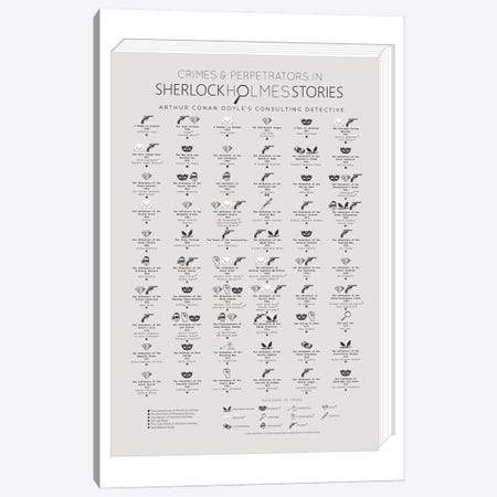 Crimes And Perpetrators In Sherlock Holmes Stories Canvas Print #BIB17} by Bibliotography Art Print