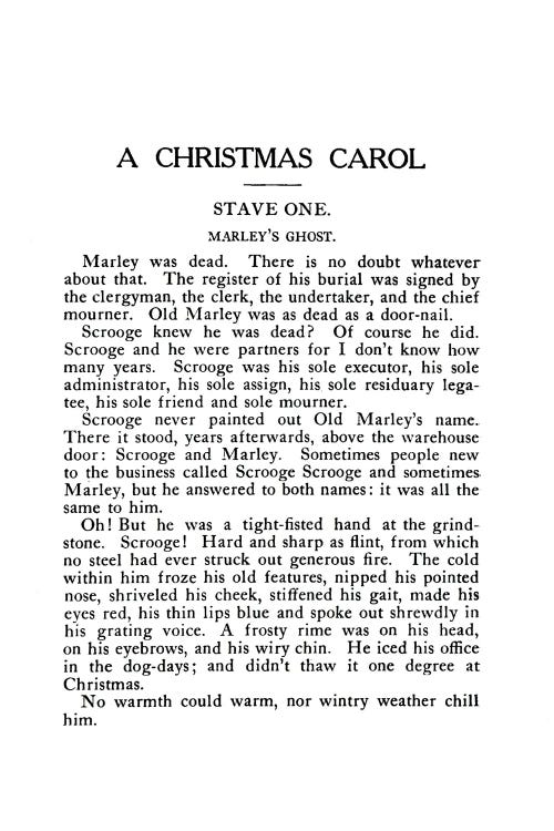 A Christmas Carol By Charles Dickens Book Page