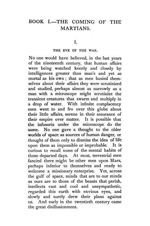 The War Of The Worlds By H G Wells Book Page