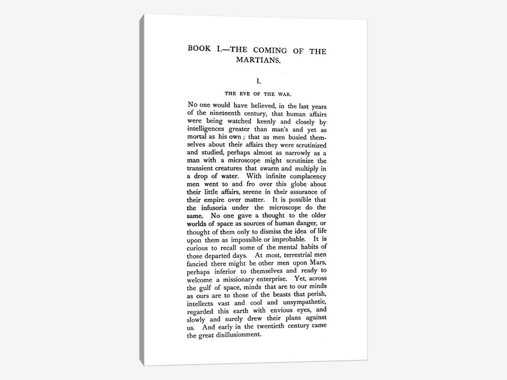 The War Of The Worlds By H G Wells Book Page by Bibliotography 1-piece Art Print