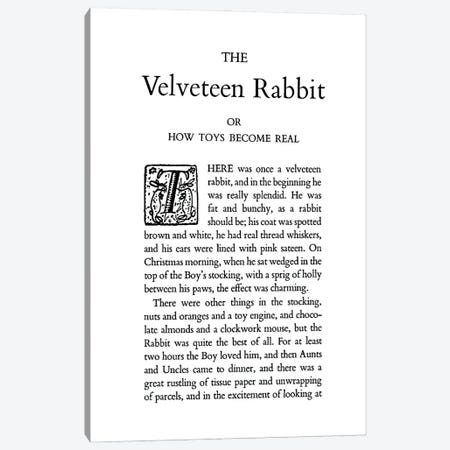 Velveteen Rabbit By Margery Williams Book Page Canvas Print #BIB30} by Bibliotography Canvas Wall Art