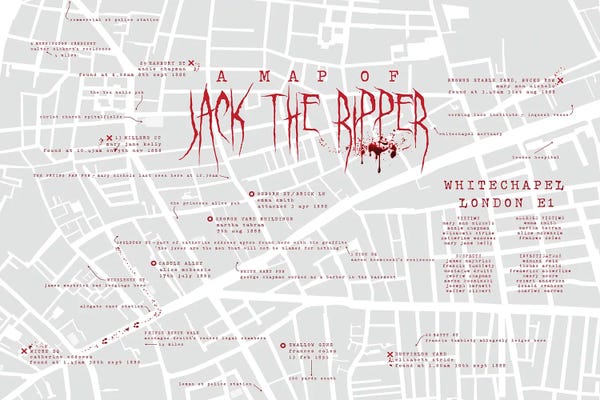Bibliotography: Jack The Ripper London Infographic by Bibliotography