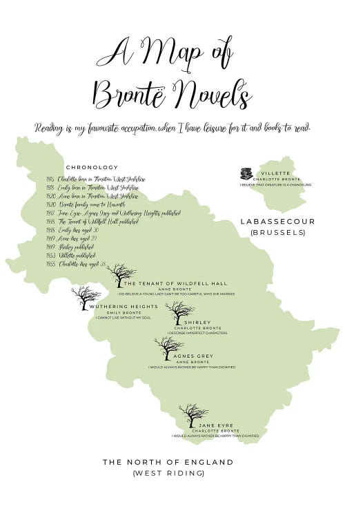 A Map Of Bronte Novels