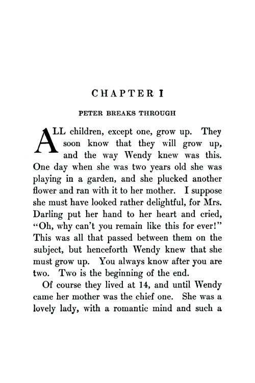 Peter And Wendy By J M Barrie Book Page