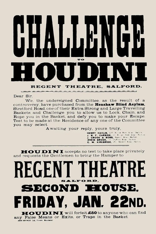 Harry Houdini Challenge