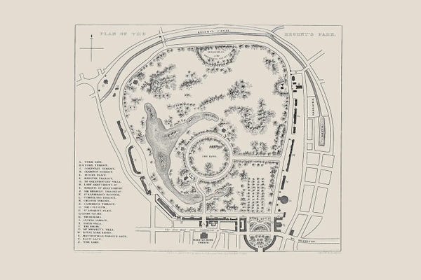 Bibliotography: Regent's Park Map by Bibliotography