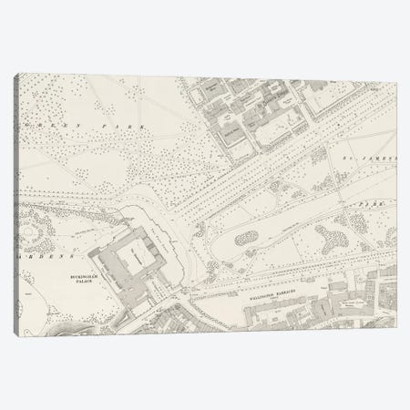 Buckingham Palace London Map Canvas Print #BIB57} by Bibliotography Canvas Print