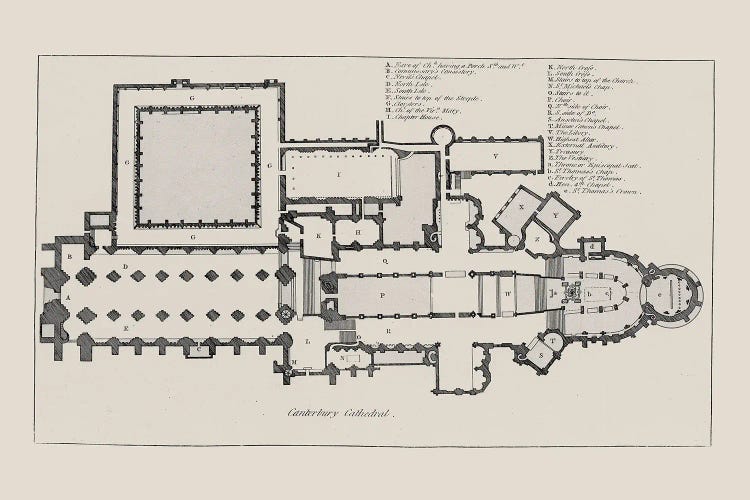 Canterbury Cathedral Floorplan