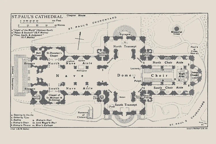 St Paul's Cathedral Floorplan