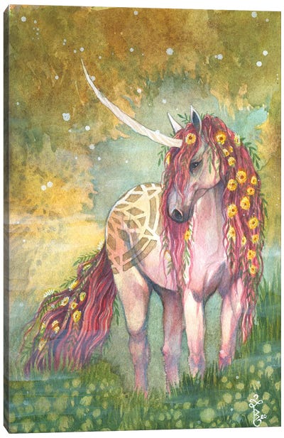 Compass Unicorn Canvas Art Print - Unicorn Art