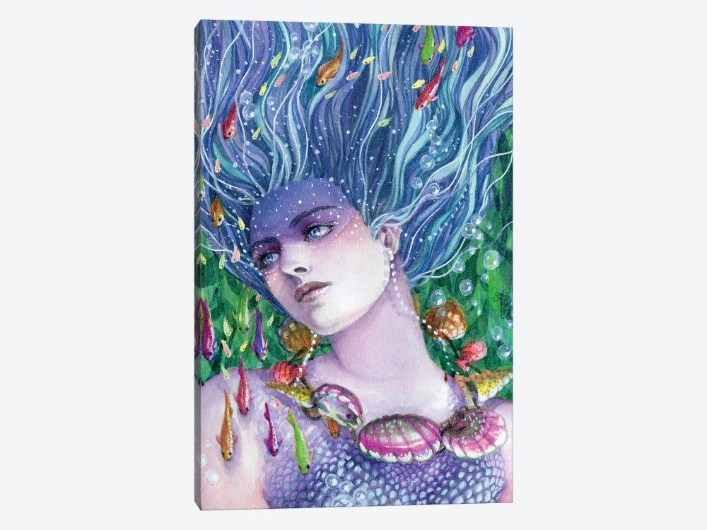 Decension Mermaid by Sara Burrier 1-piece Canvas Art Print