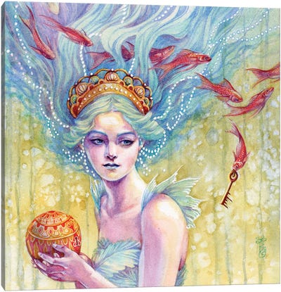 A Royal Gift Mermaid Canvas Art Print
