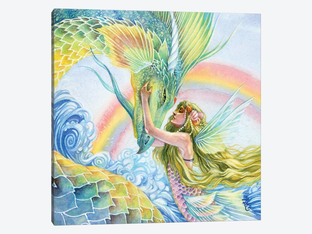 Eternal Companion Mermaid by Sara Burrier 1-piece Art Print