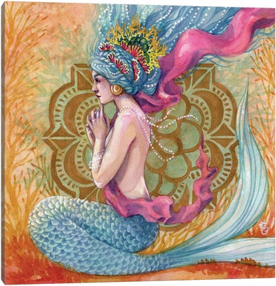 Focus Mermaid Canvas Art Print - Sara Burrier