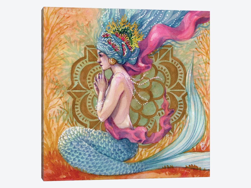Focus Mermaid by Sara Burrier 1-piece Canvas Artwork