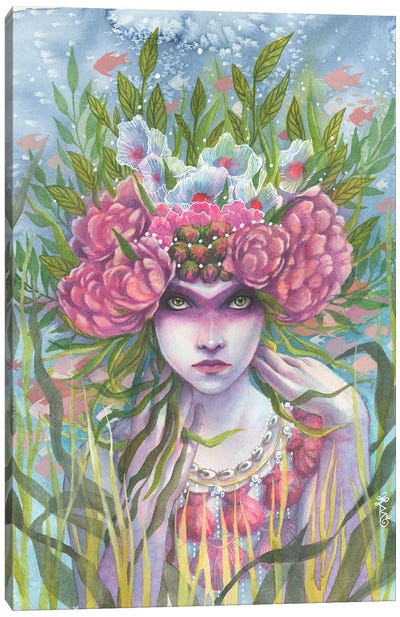 Kelp Guardian Canvas Art Print - Fairy Art