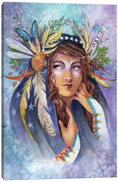 America Canvas Art Print - Feather Art