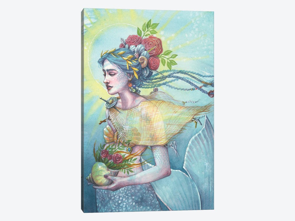 Left Behind Mermaid by Sara Burrier 1-piece Canvas Print