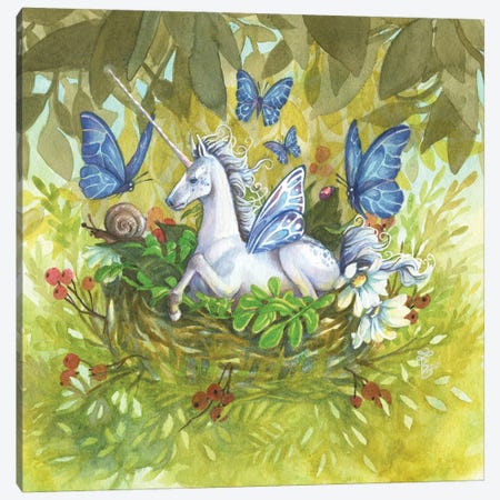 Morpheous Unicorn Canvas Print #BIE49} by Sara Burrier Canvas Art