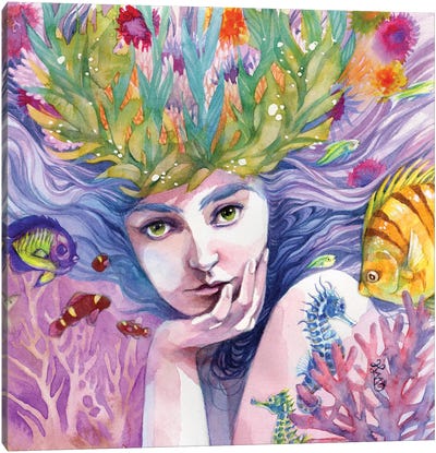 Mystic Mermaid Canvas Art Print - Sara Burrier