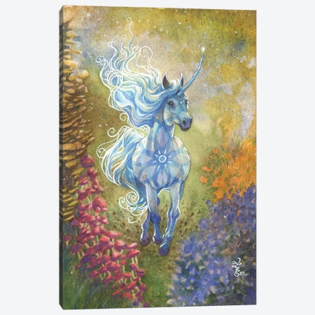 Orbit Unicorn Canvas Print #BIE52} by Sara Burrier Canvas Print