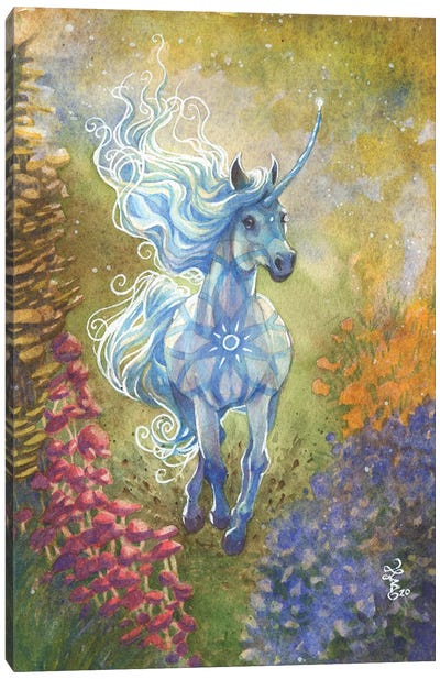 Orbit Unicorn Canvas Art Print - Sara Burrier