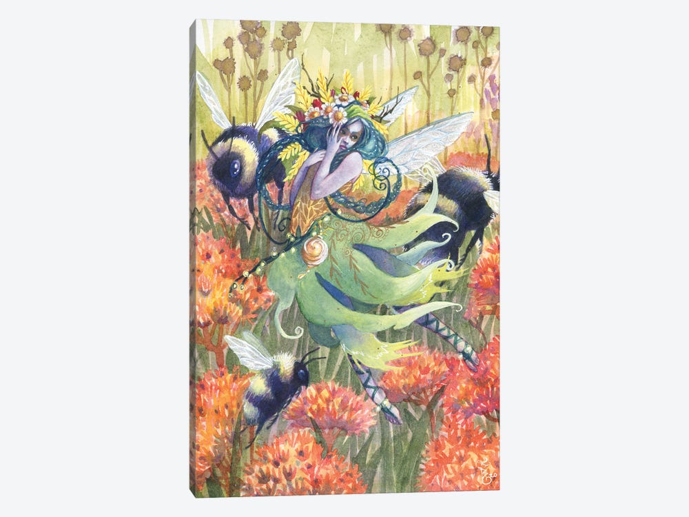 Prairie Pollinators Fairy by Sara Burrier 1-piece Art Print