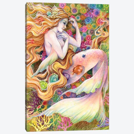 Rainbow Daydream Mermaid Canvas Print #BIE56} by Sara Burrier Canvas Wall Art