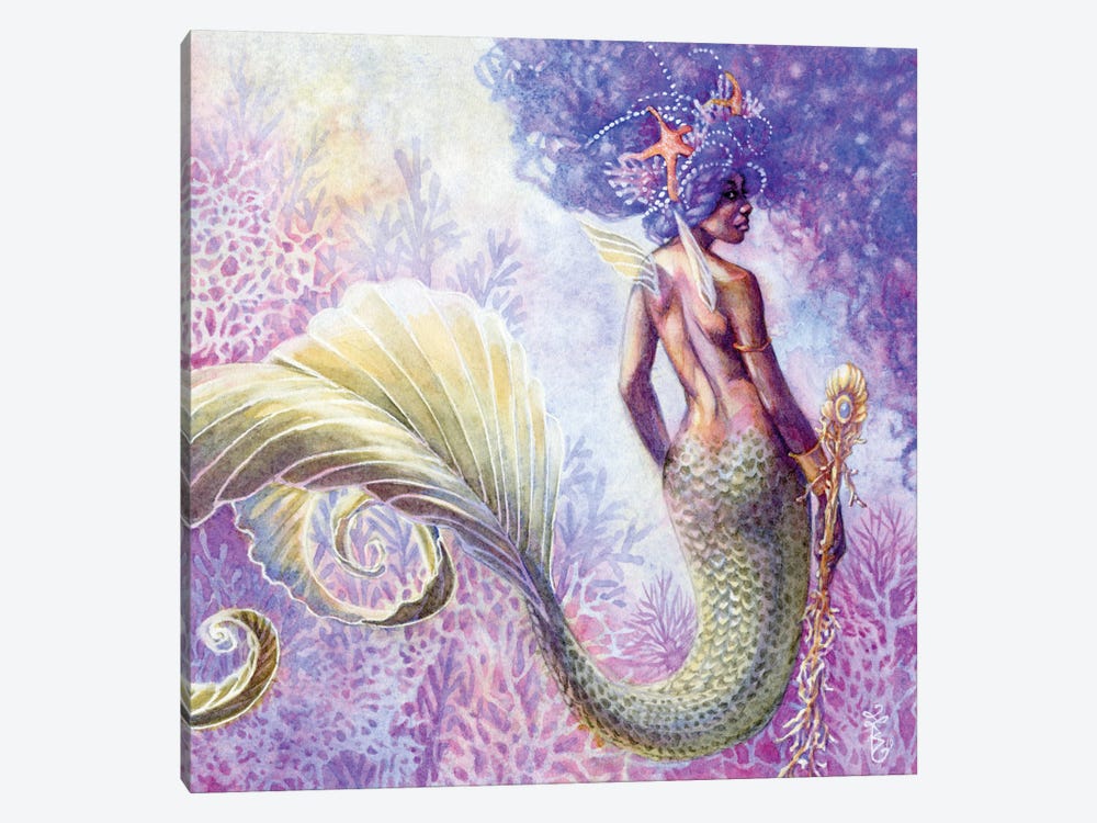Reefwarrior Mermaid by Sara Burrier 1-piece Art Print