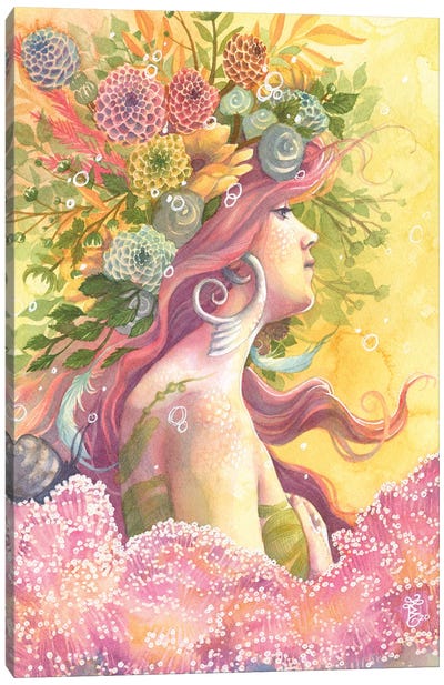 Rest Mermaid Canvas Art Print - Sara Burrier