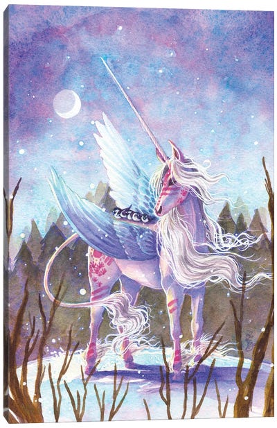 Saint Unicorn Canvas Art Print - Unicorn Art