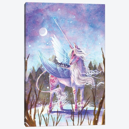 Saint Unicorn Canvas Print #BIE61} by Sara Burrier Canvas Art