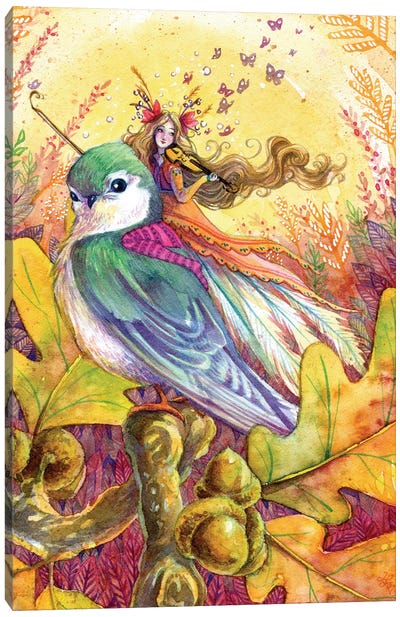 Sparrows Song Canvas Art Print - Sparrow Art
