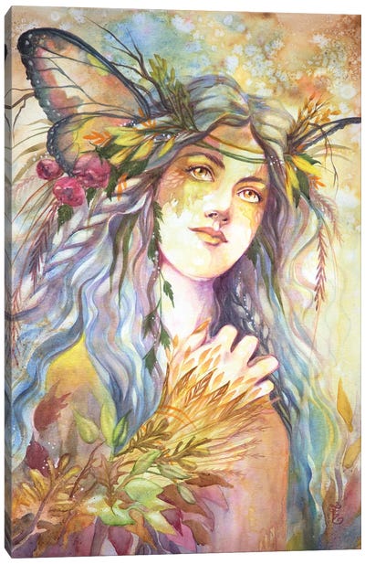 Autumn Fairy Canvas Art Print - Sara Burrier