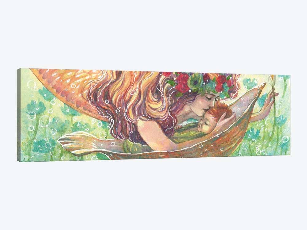 Tenderness Mermaid by Sara Burrier 1-piece Canvas Artwork