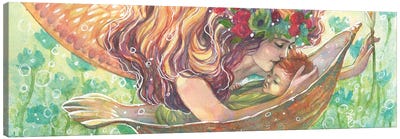 Tenderness Mermaid Canvas Art Print - Sara Burrier