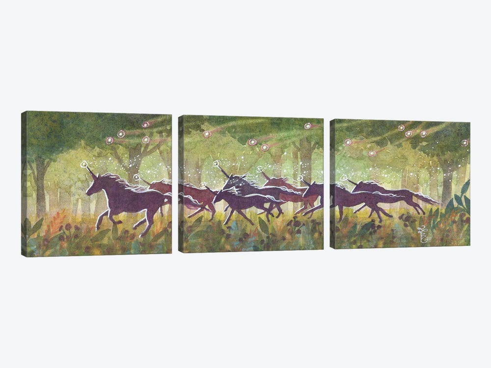 The Gallop Unicorn by Sara Burrier 3-piece Canvas Art