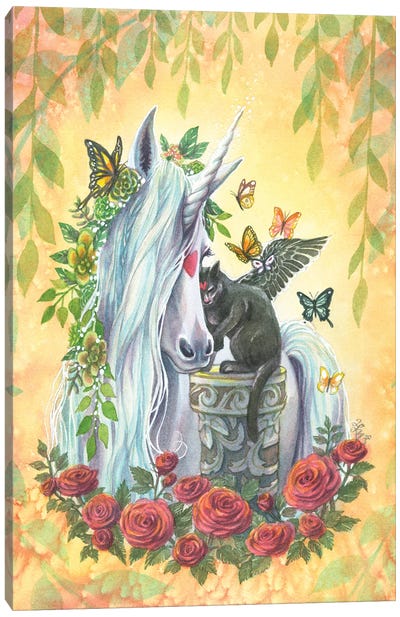 Unity Unicorn Unicorn Canvas Art Print - Sara Burrier