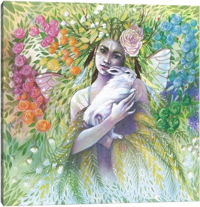 Bouquet Fairy Canvas Art Print - Sara Burrier