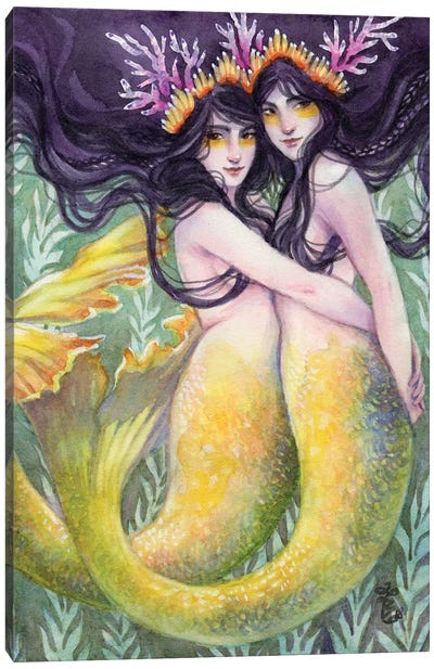 Burrier Kin Mermaid Canvas Art Print - Sara Burrier