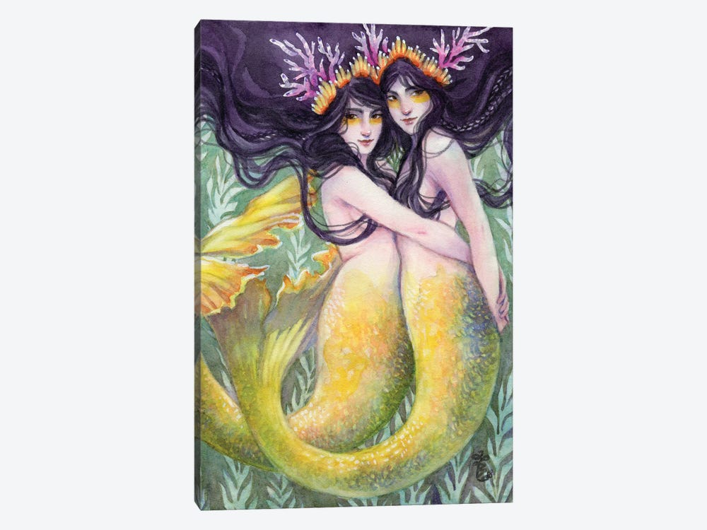 Burrier Kin Mermaid by Sara Burrier 1-piece Art Print