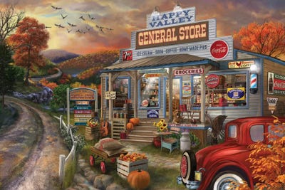General Store by Bigelow Illustrations metal wall art