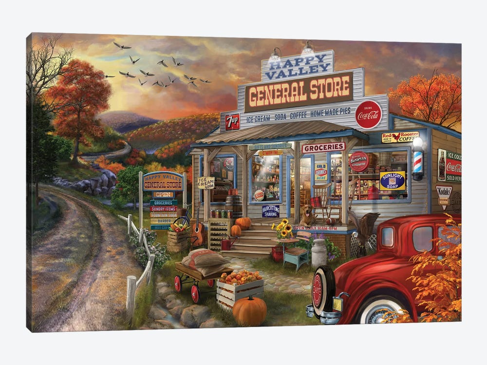 General Store by Bigelow Illustrations 1-piece Canvas Art