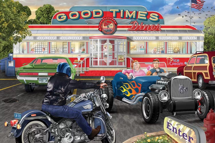 Good Times Diner by Bigelow Illustrations wall art
