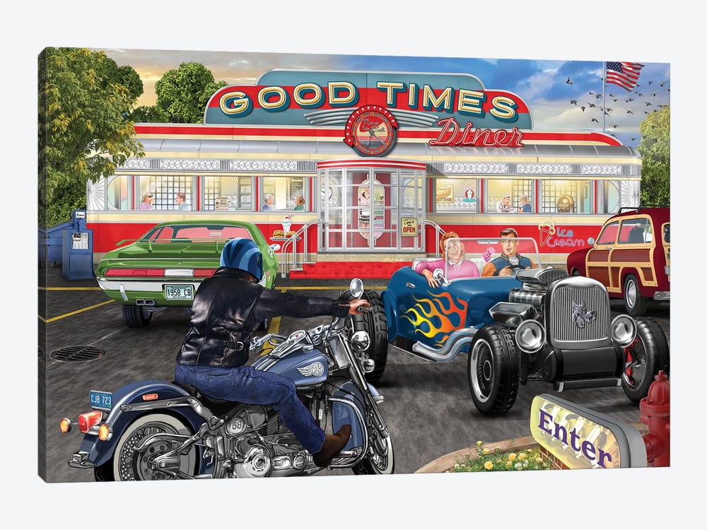 Good Times Diner by Bigelow Illustrations 1-piece Canvas Wall Art