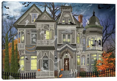Halloween House Canvas Art Print