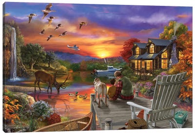 Sunset Cabin 11-25 Canvas Art Print